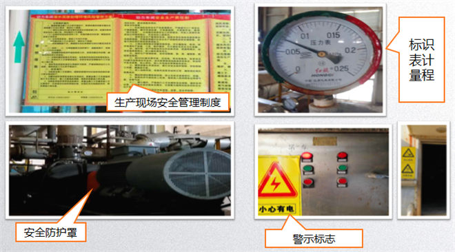 安全區(qū)域顏色區(qū)分、安全警示標(biāo)識(shí)
